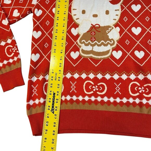 Sanrio Hello Kitty Gingerbread Patterned Holiday Sweater Size Medium - Picture 6 of 11